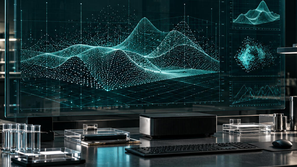 Laboratório computacional com visualização abstrata de modelos de inteligência artificial.